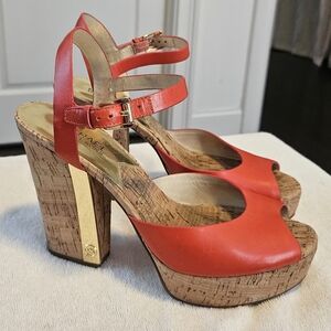Michael Kors Orange Platform Sandals